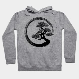 Enso Zen Circle and Bonsai Tree Hoodie